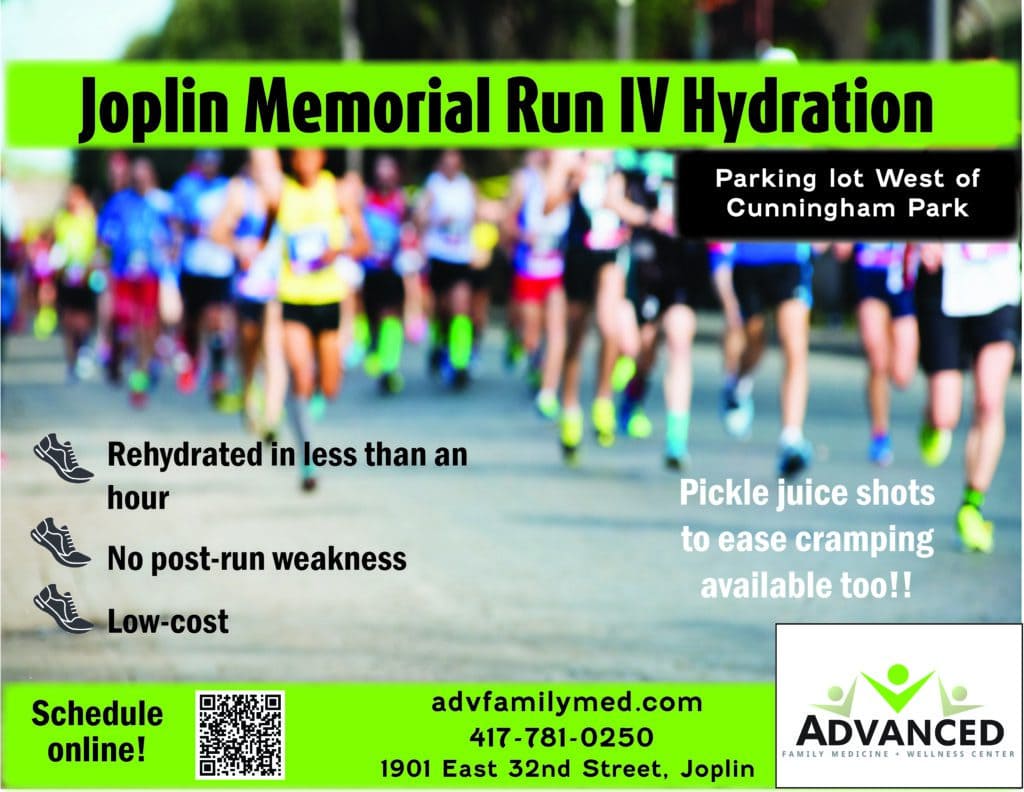 IV Hydration at Joplin Memorial Run Advanced Family Medicine